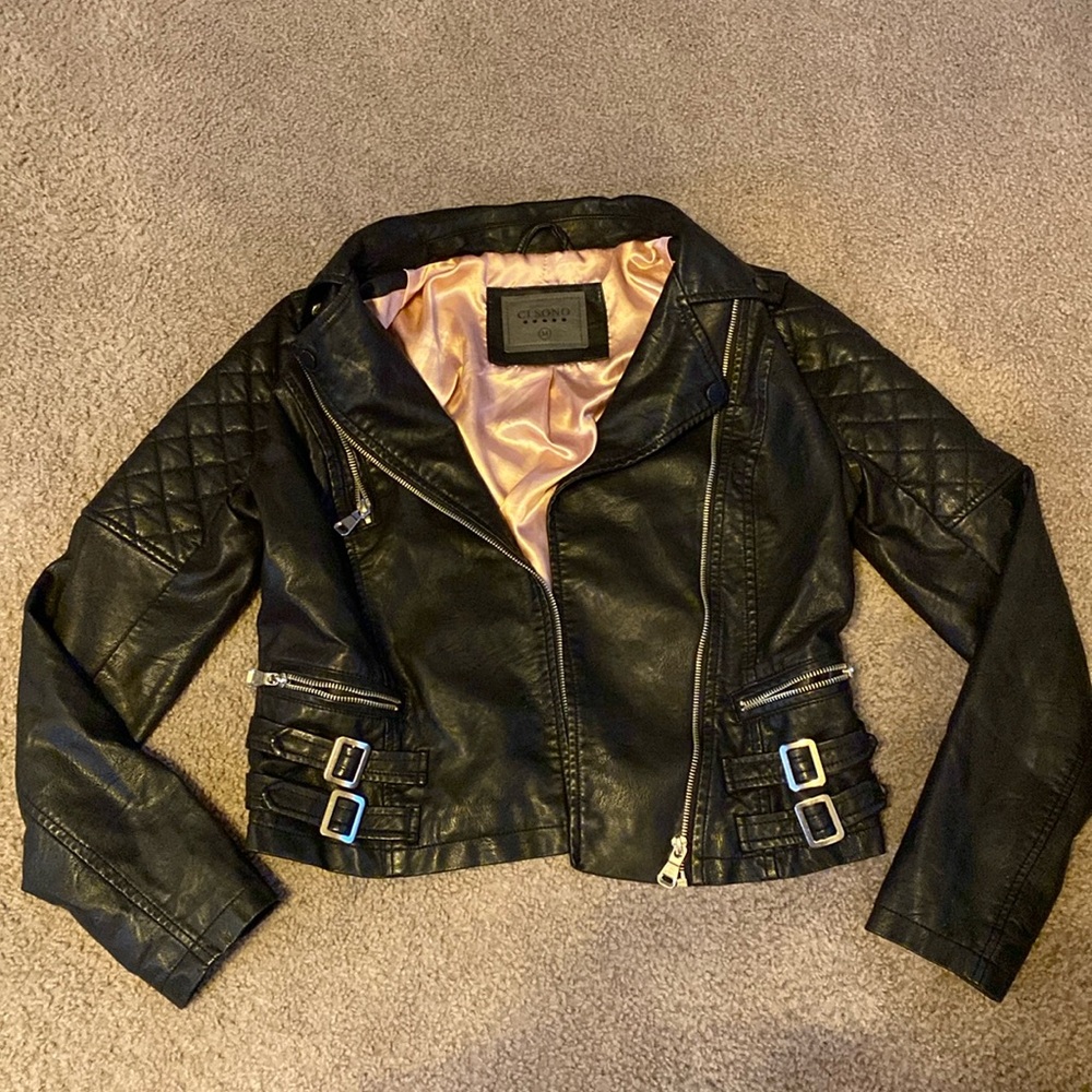 Ci Sono Black Leather Jacket